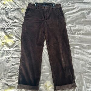 Croft & Barrow Dark Brown Men’s Corduroy Pants - 100% Cotton 32x32